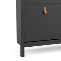 Thumbnail for Matt Black 4 Compartment Shoe Cabinet