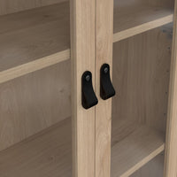 Thumbnail for Barcelona China Cabinet 2 Doors with Glass + 3 Drawers in Jackson Hickory Oak