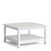 Thumbnail for Traditional Small White Open Shelf Coffee Table