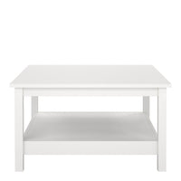 Thumbnail for Traditional Small White Open Shelf Coffee Table