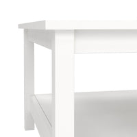 Thumbnail for Traditional Small White Open Shelf Coffee Table