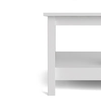 Thumbnail for Traditional Small White Open Shelf Coffee Table