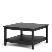 Thumbnail for Small Matt Black Open Shelf Coffee Table