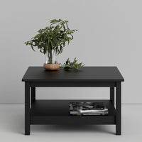 Thumbnail for Small Matt Black Open Shelf Coffee Table