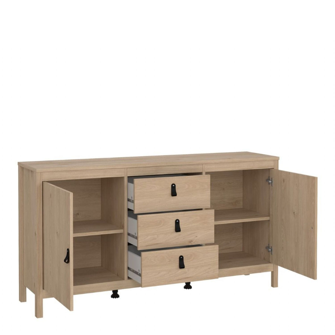 Barcelona Sideboard 2 Doors + 3 Drawers in Jackson Hickory Oak