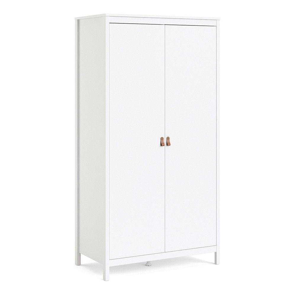 White 2 Door Double Wardrobe