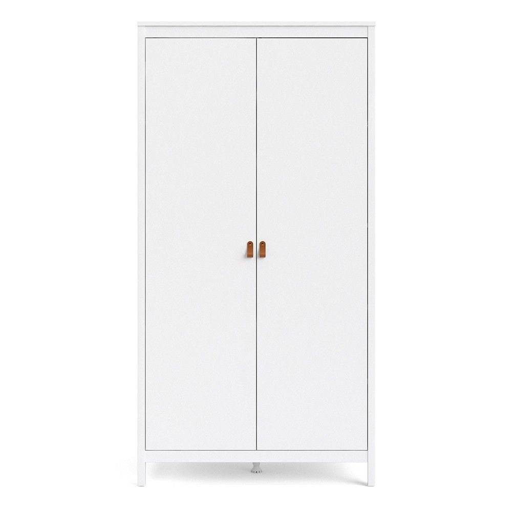 White 2 Door Double Wardrobe