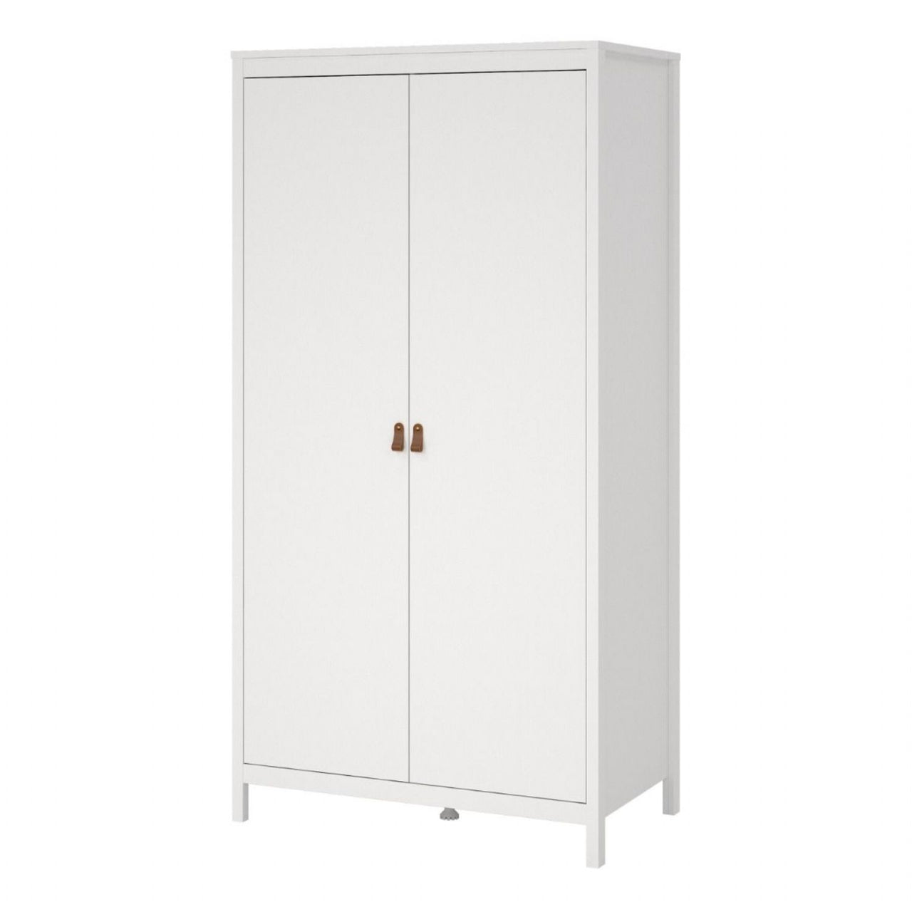 White 2 Door Double Wardrobe