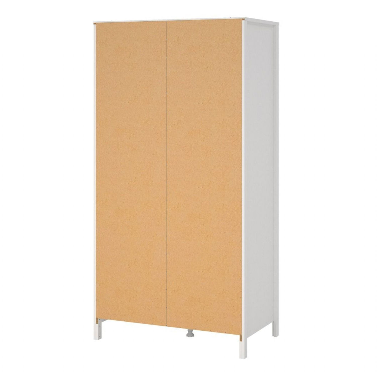 White 2 Door Double Wardrobe