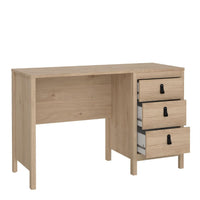 Thumbnail for Barcelona Desk 3 Drawers in Jackson Hickory Oak