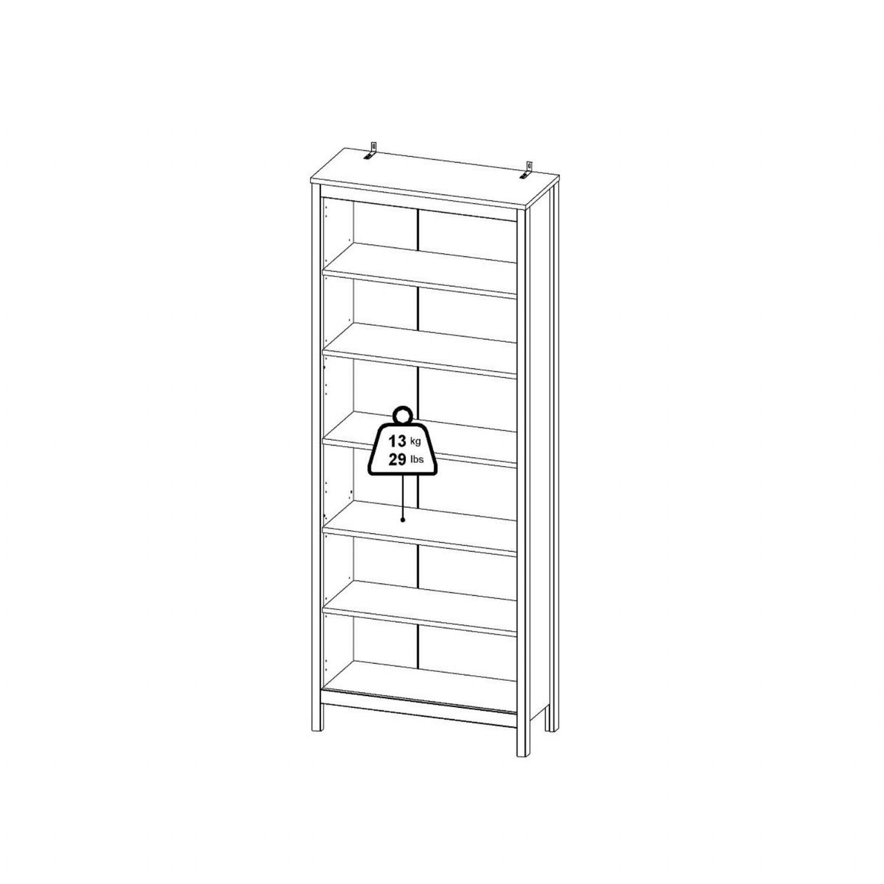 Barcelona Bookcase in White