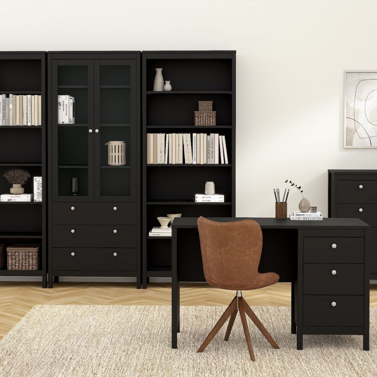 Madrid Bookcase in Black