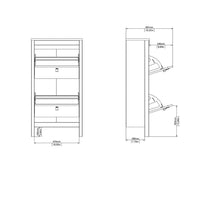 Thumbnail for Barcelona Shoe Cabinet 2 Flap Door White