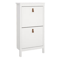 Thumbnail for Barcelona Shoe Cabinet 2 Flap Door White