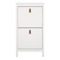 Thumbnail for Barcelona Shoe Cabinet 2 Flap Door White