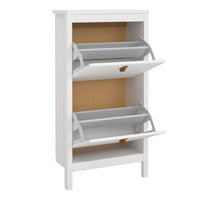 Thumbnail for Barcelona Shoe Cabinet 2 Flap Door White