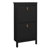 Thumbnail for Barcelona Shoe Cabinet 2 flap doors Matt Black