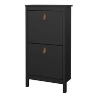 Thumbnail for Barcelona Shoe Cabinet 2 flap doors Matt Black