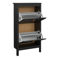 Thumbnail for Barcelona Shoe Cabinet 2 flap doors Matt Black