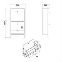 Thumbnail for Barcelona Shoe Cabinet 2 flap doors Matt Black