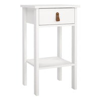 Thumbnail for Barcelona Bedside Table with 1 Drawer in White