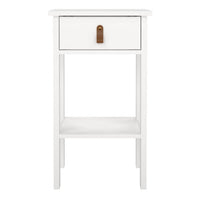 Thumbnail for Barcelona Bedside Table with 1 Drawer in White