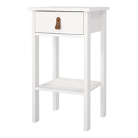 Thumbnail for Barcelona Bedside Table with 1 Drawer in White