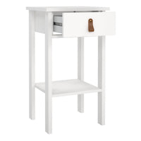 Thumbnail for Barcelona Bedside Table with 1 Drawer in White