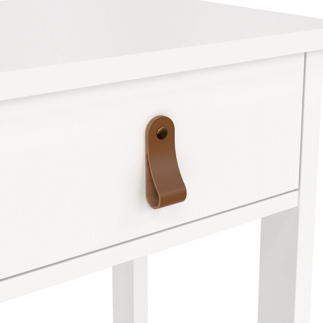 Barcelona Bedside Table with 1 Drawer in White