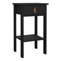 Thumbnail for Barcelona Bedside Table with 1 Drawer in Matt Black