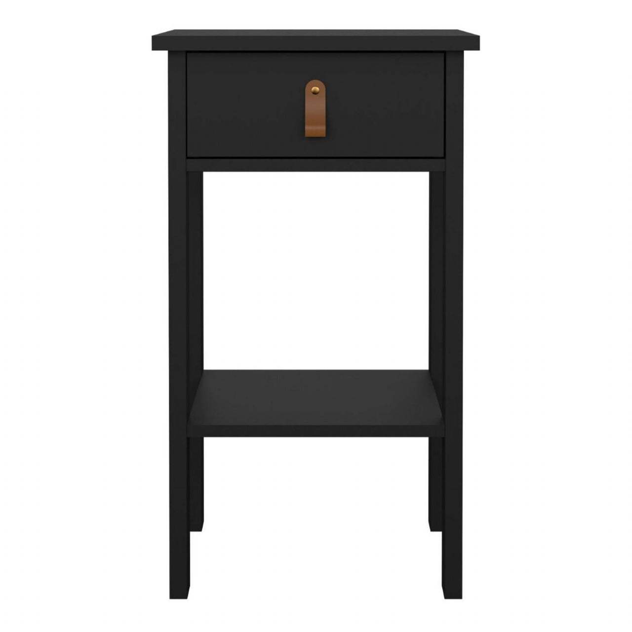 Barcelona Bedside Table with 1 Drawer in Matt Black