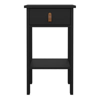 Thumbnail for Barcelona Bedside Table with 1 Drawer in Matt Black