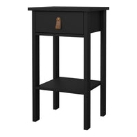 Thumbnail for Barcelona Bedside Table with 1 Drawer in Matt Black