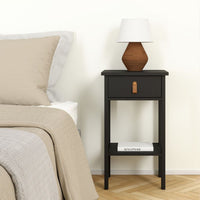 Thumbnail for Barcelona Bedside Table with 1 Drawer in Matt Black