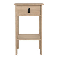 Thumbnail for Barcelona Bedside Table with 1 Drawers in Jackson Hickory Oak