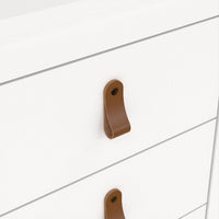 Thumbnail for Barcelona Bedside Table 3 Drawers in White