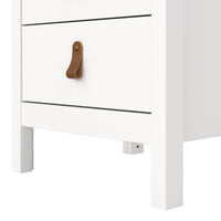 Thumbnail for Barcelona Bedside Table 3 Drawers in White