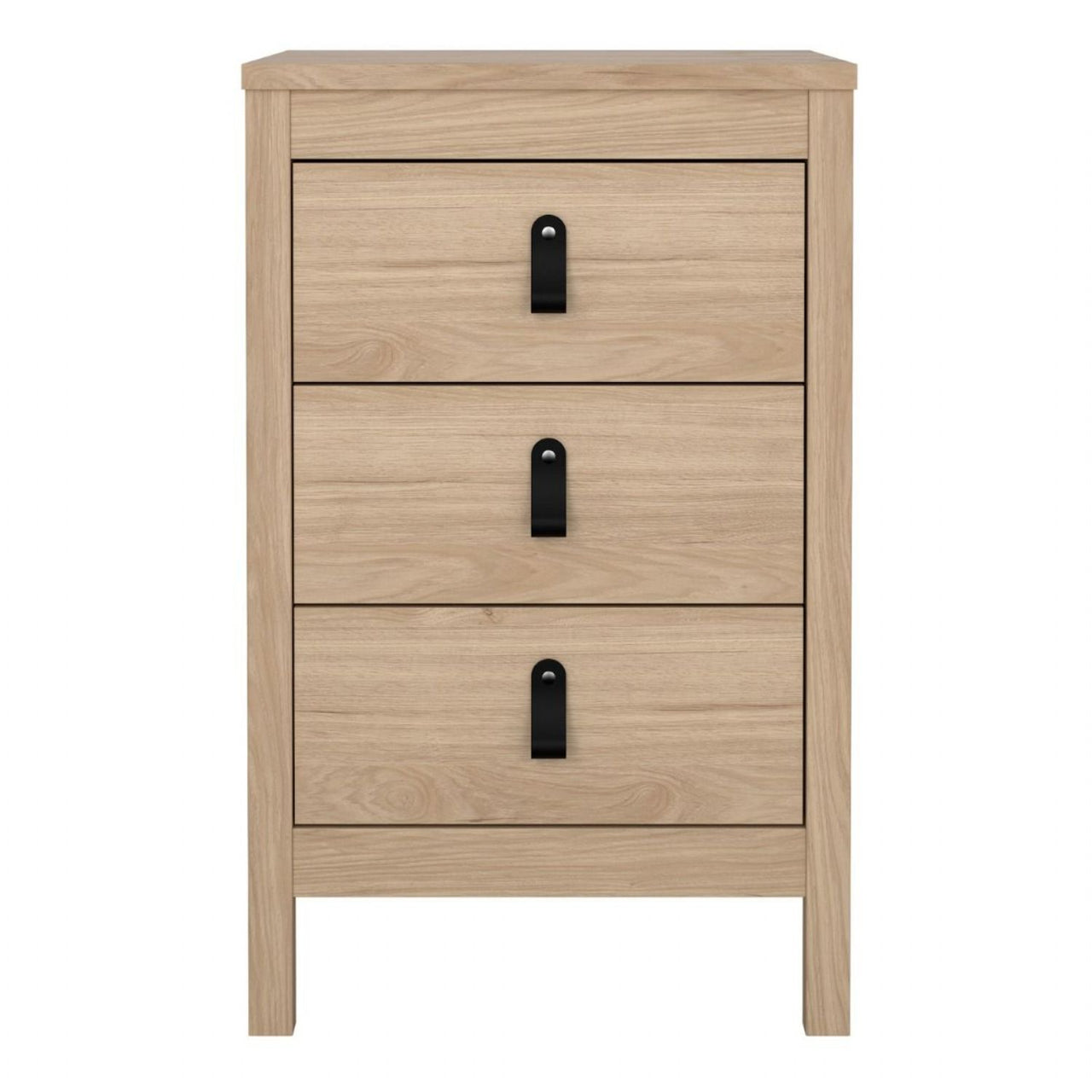 Barcelona Bedside Table 3 Drawers in Jackson Hickory Oak