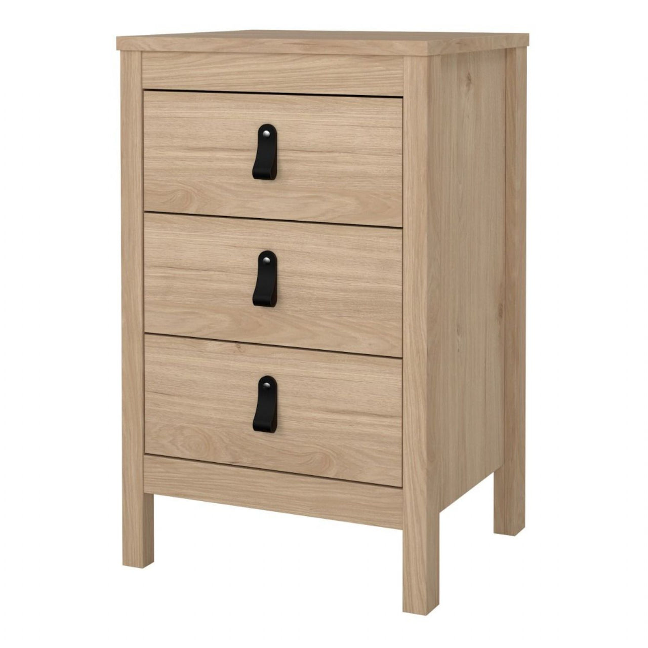 Barcelona Bedside Table 3 Drawers in Jackson Hickory Oak