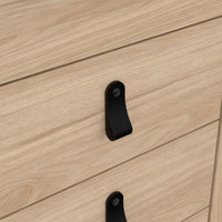 Thumbnail for Barcelona Bedside Table 3 Drawers in Jackson Hickory Oak