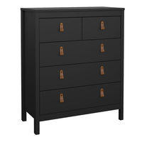 Thumbnail for Barcelona Package Bedside Table 2 drawers + Chest 3+2 drawer + Wardrobe with 3 doors in Matt Black