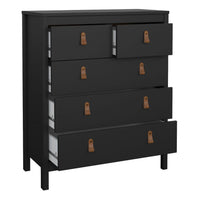 Thumbnail for Barcelona Package Bedside Table 2 drawers + Chest 3+2 drawer + Wardrobe with 3 doors in Matt Black