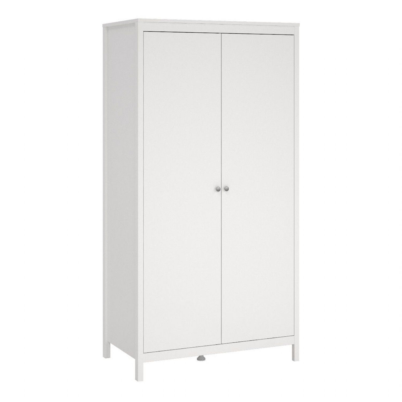 Madrid Package Bedside Table 2 drawers + Chest 3+2 drawer + Wardrobe with 2 doors in White