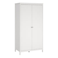 Thumbnail for Madrid Package Bedside Table 2 drawers + Chest 3+2 drawer + Wardrobe with 2 doors in White