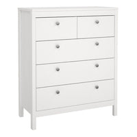 Thumbnail for Madrid Package Bedside Table 2 drawers + Chest 3+2 drawer + Wardrobe with 2 doors in White