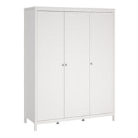 Thumbnail for Madrid Package Bedside Table 2 drawers + Chest 3+2 drawer + Wardrobe with 3 doors in White