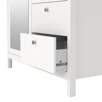 Thumbnail for Madrid Wardrobe with 1 door 1 mirror door + 2 drawers White