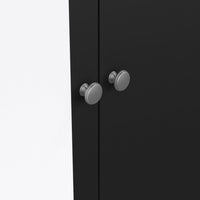 Thumbnail for Madrid Wardrobe with 1 door 1 mirror door + 2 drawers Matt Black