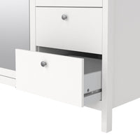 Thumbnail for Madrid Wardrobe with 2 doors 1 mirror door + 2 drawers White