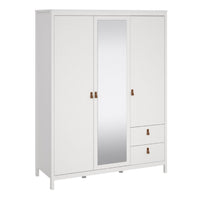 Thumbnail for Madrid Wardrobe with 2 doors 1 mirror door + 2 drawers White